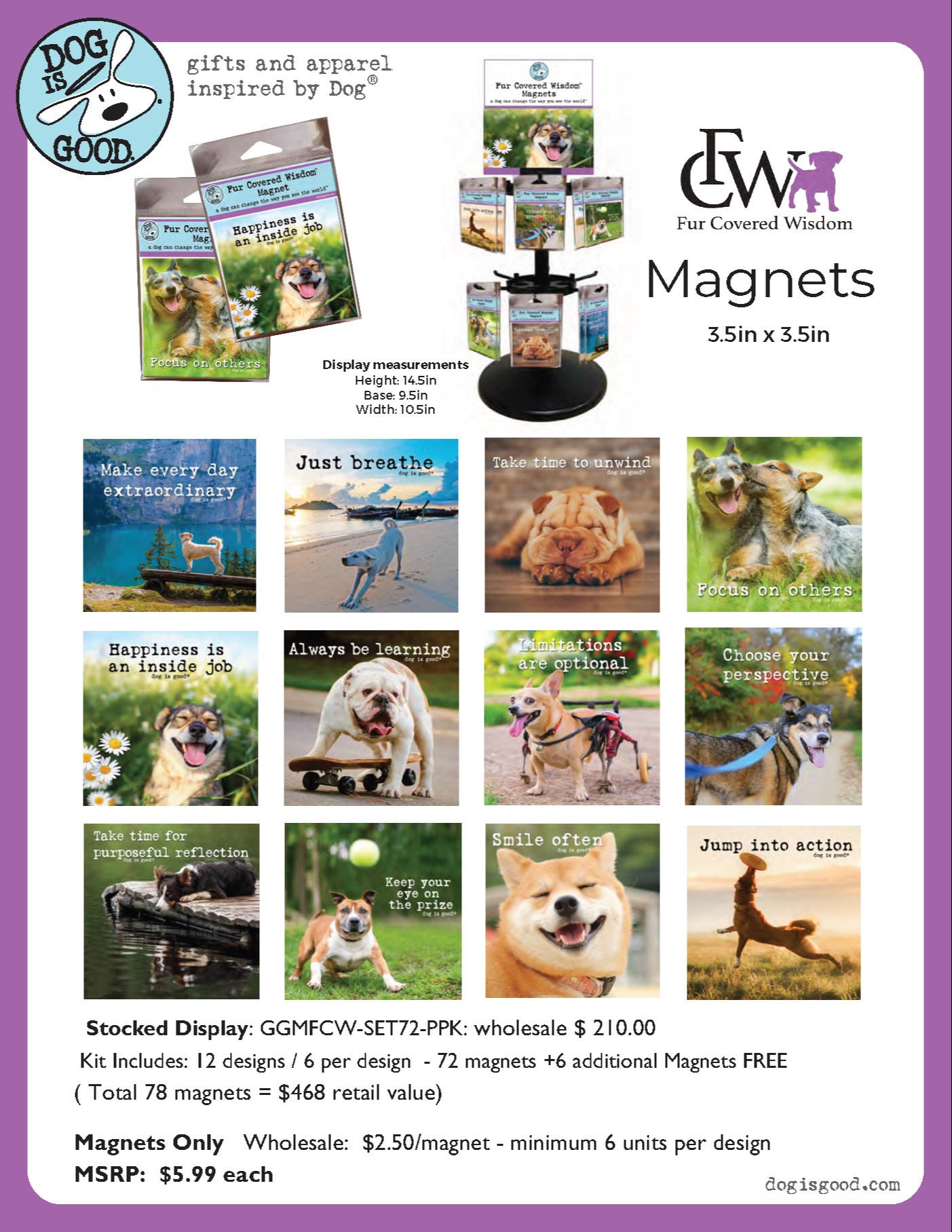 Inspired by Dog - Decorative Magnets 1133