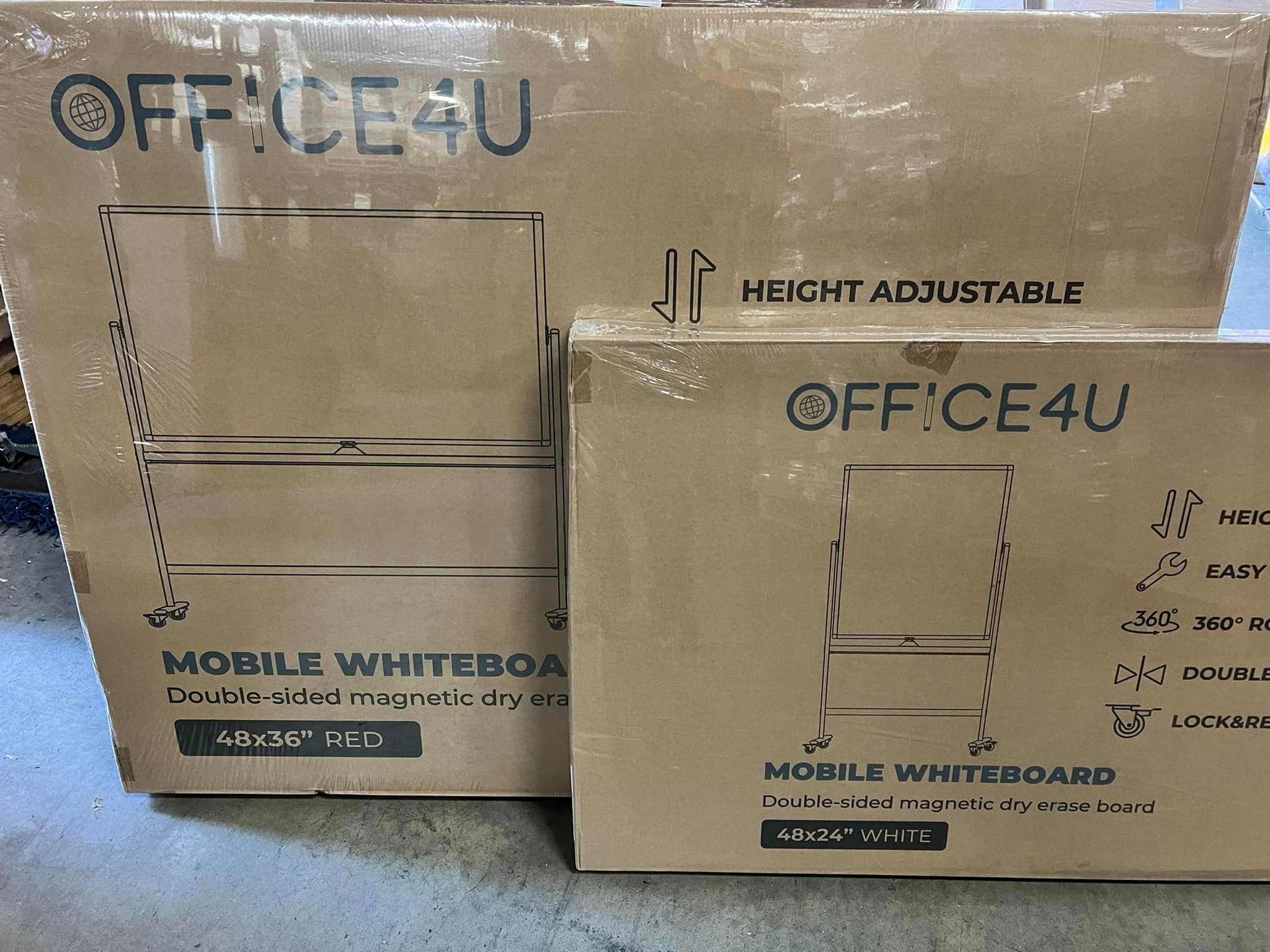 Mobile Double Sided Magnetic Whiteboard. All New in Box 1355