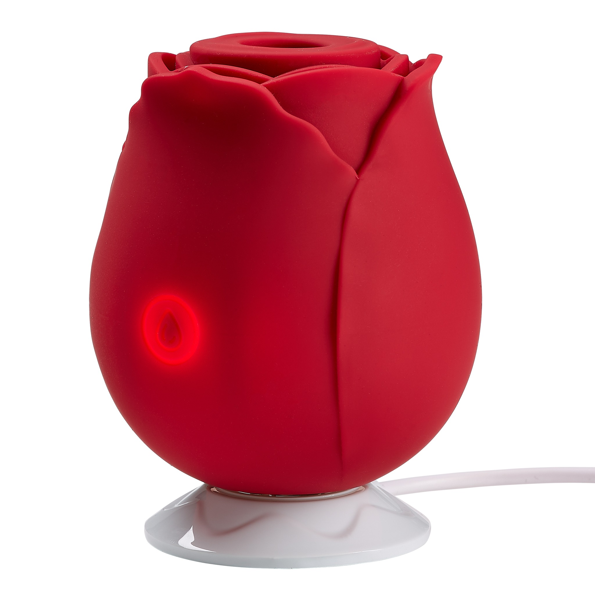 Cloud 9 Health and Wellness Rose Suction Stimulator Red. 184