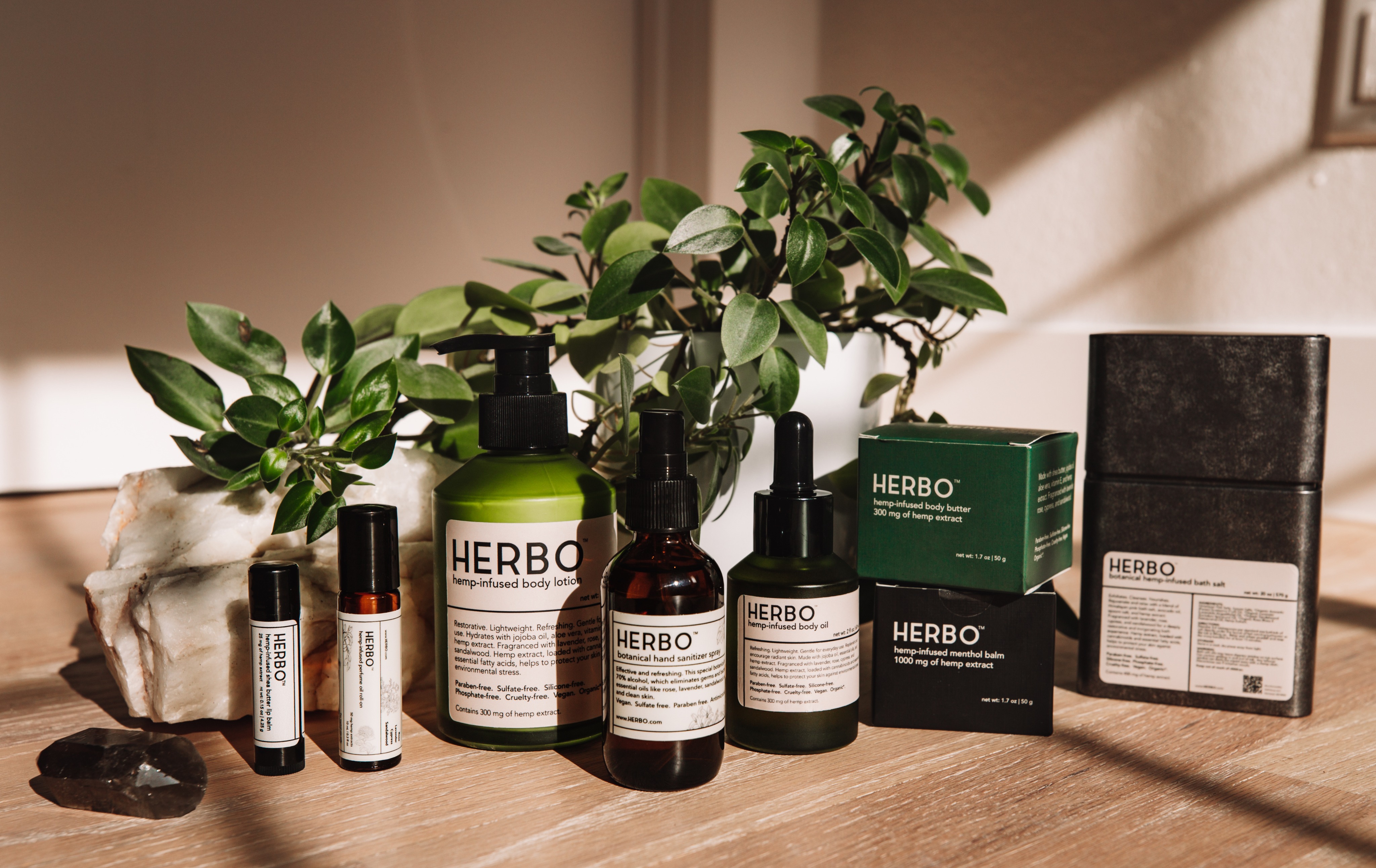 Herbo - A line-up of natural + gender-neutral skin care products made using hemp oil. 191